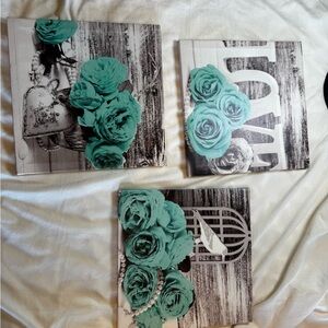 Floral Canvas Wall Art Set